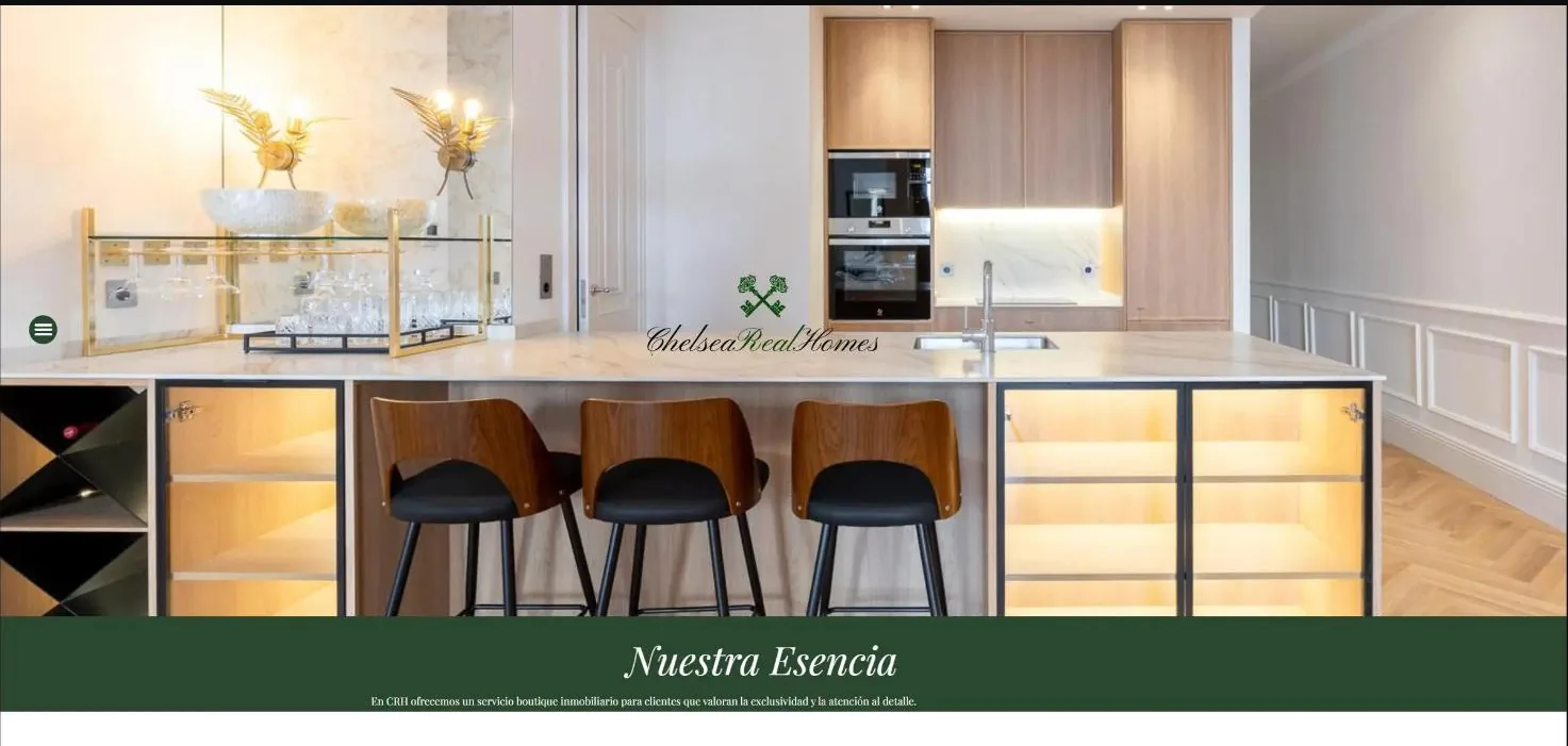 Chelsea Real Homes — página inicial do site
