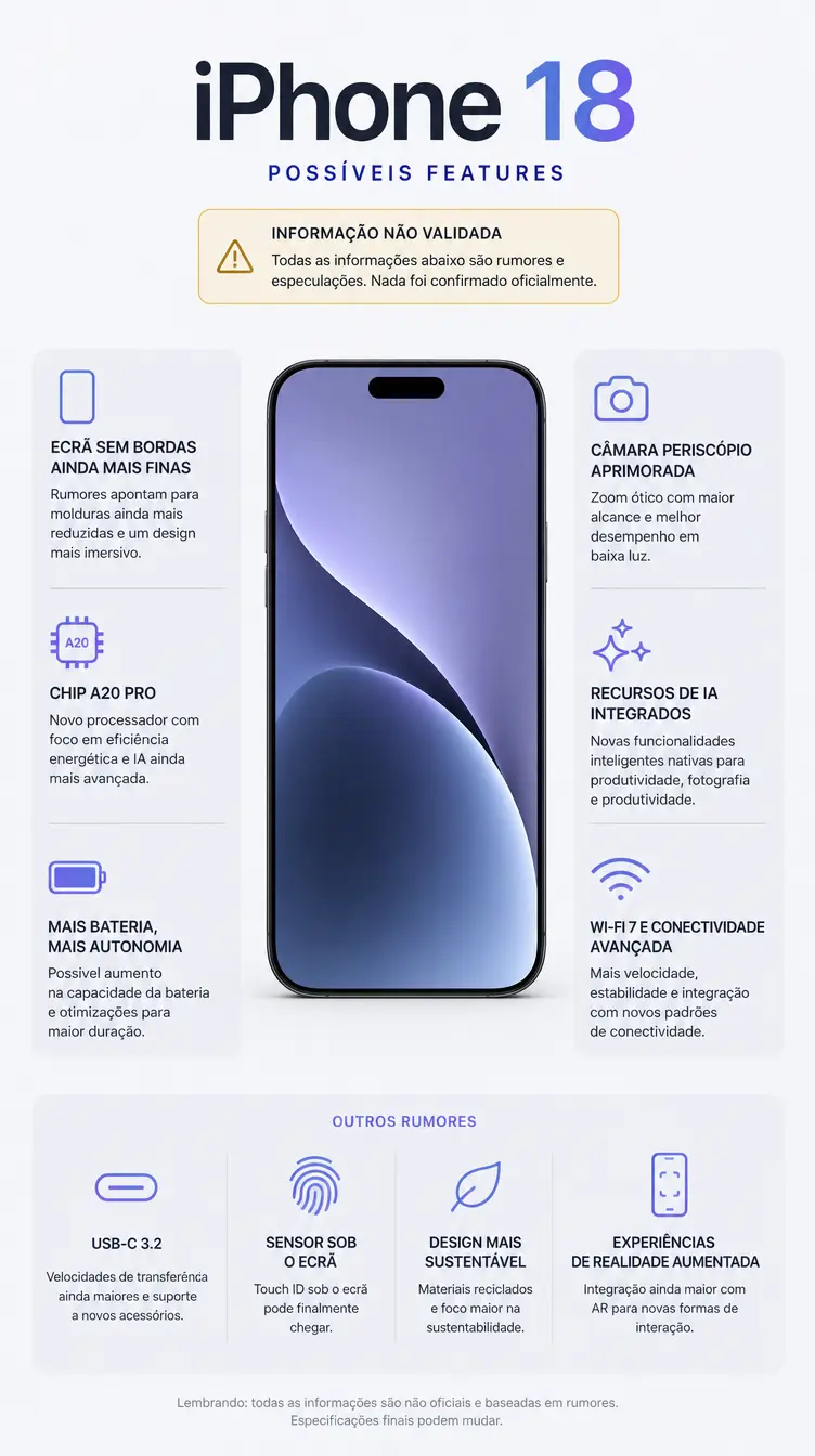 Novo iPhone 18 — preparar a compra em prestações antes da pré-venda